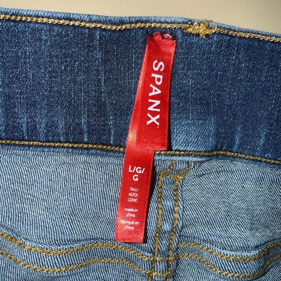 Spanx Pull On Flare Jean - Blue L Tall - Picture 10 of 11